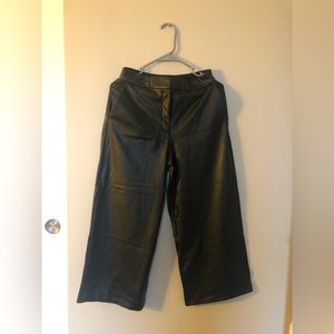BNWT Express leather wide leg pants